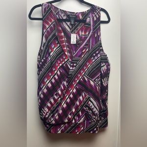 White House Black Market tank blouse with cinched waist.